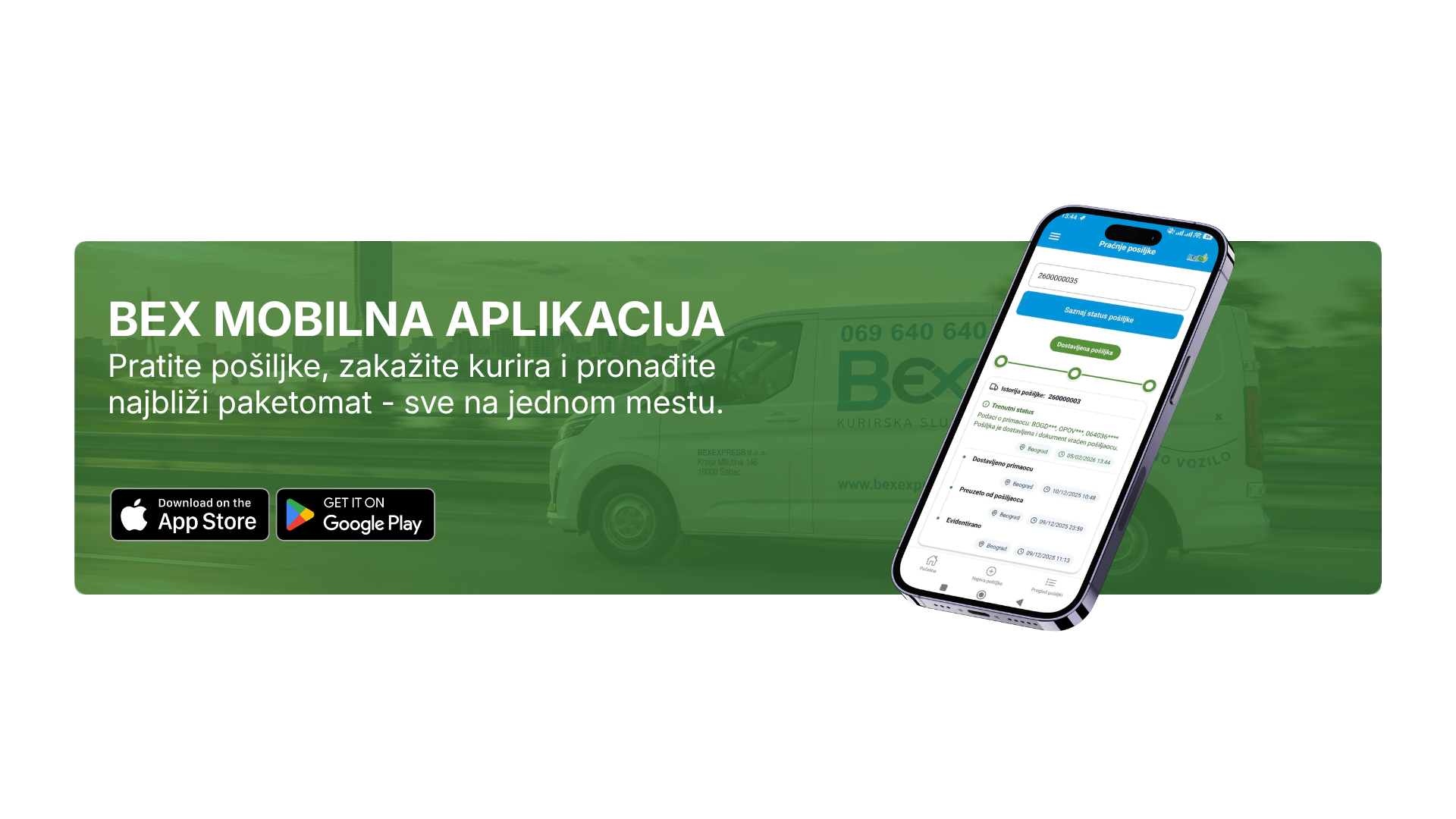 BEX mobilna aplikacija