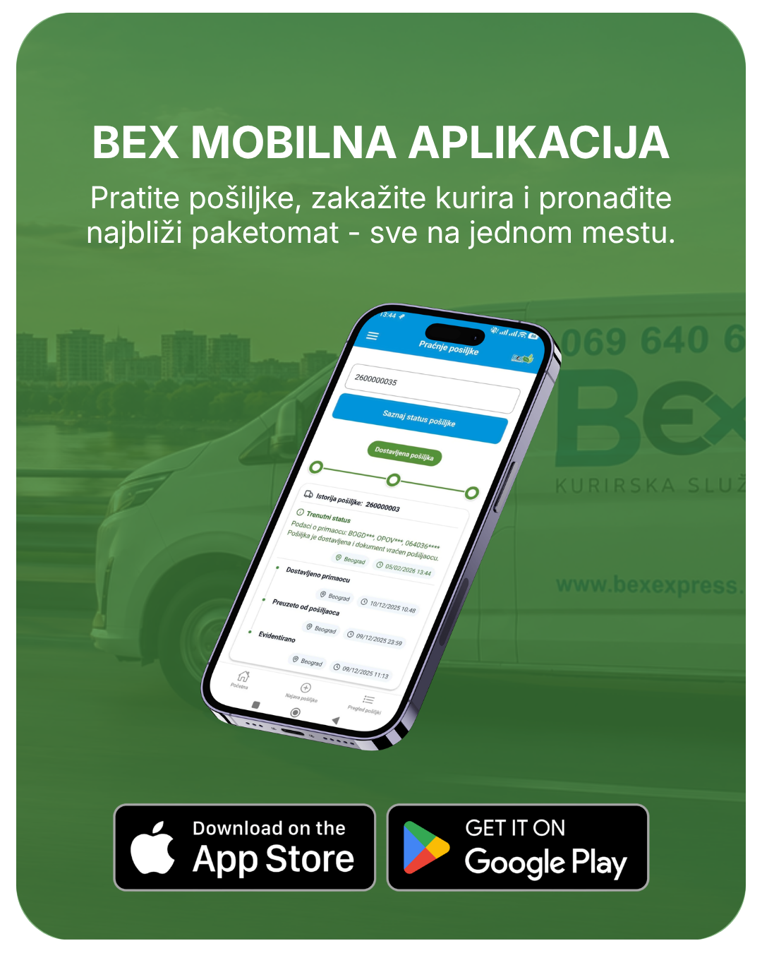 BEX mobilna aplikacija